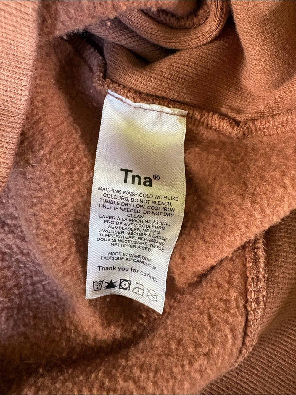 TNA Cozy Fleece Crewneck Sweatshirt - Brown - Picture 6 of 9